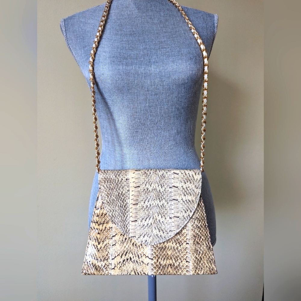 Vintage J. Renee Snakeskin chain strap bag